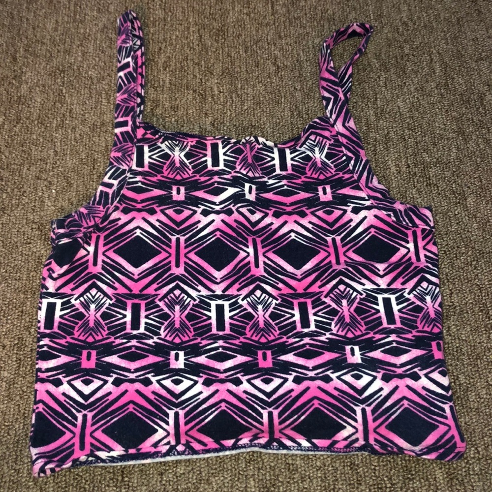 Tribal print crop top